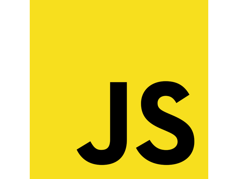 JavaScript logo, the letters J and S on a yellow background.